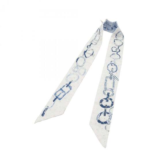 HERMES Authentic White Silk Scarf - Picture 4 of 4